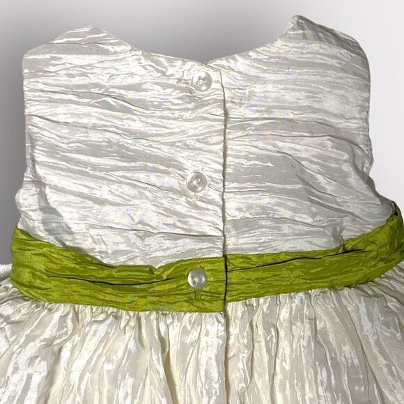 Cherokee Infants Crinkle White Puffy Formal Dress Size 9M - Picture 7 of 11